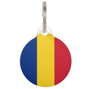 Rumänien-Flagge Tiernamensmarke