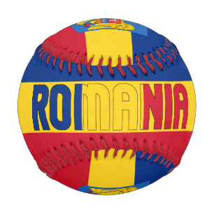 Rumänien Flagge und Wappen Patriotisch Baseball