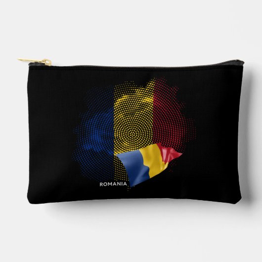 Rumänien-Flagge Zubehörtasche (Vorderseite)