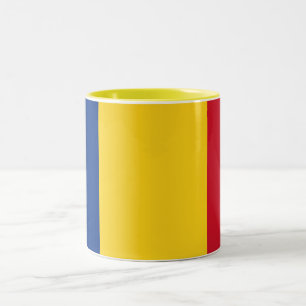 Rumänien-Flagge Zweifarbige Tasse