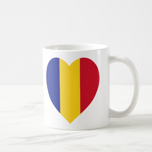 Rumänien-Flaggen-Herz Kaffeetasse (Rechts)