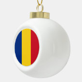 Rumänien-Flaggen-rumänisches patriotisches Keramik Kugel-Ornament (Rechts)