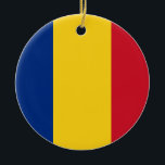 Rumänien-Flaggen-Verzierung Keramikornament<br><div class="desc">Verzierung mit der Flagge von Rumänien.</div>