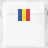 Rumänien Flaggenaufkleber Quadratischer Aufkleber (Tasche)