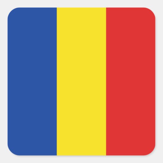 Rumänien Flaggenaufkleber Quadratischer Aufkleber (Vorderseite)