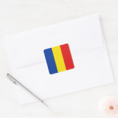 Rumänien Flaggenaufkleber Quadratischer Aufkleber (Umschlag)