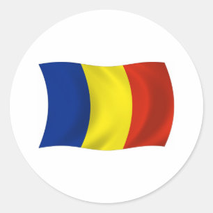Rumänien Flaggenaufkleber Runder Aufkleber