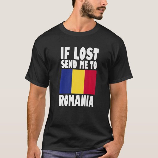 Rumänien Flaggendesign Wenn verloren geht schicken T-Shirt (Vorderseite)