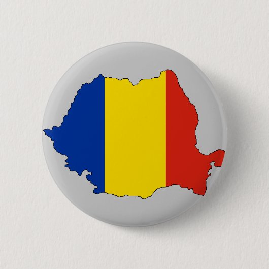 Rumänien-Flaggenkarte Button (Vorderseite)
