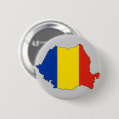 Rumänien-Flaggenkarte Button (Vorne & Hinten)