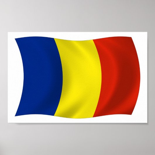 Rumänien Flaggenposter drucken Poster (Vorne)