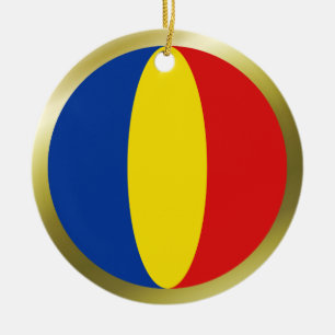 Rumänien - Flaggenverzierung Keramikornament