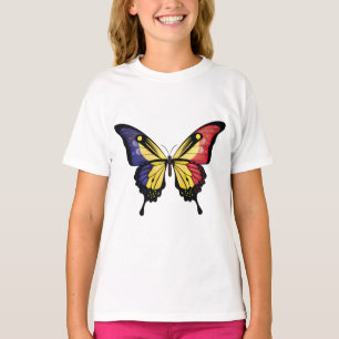 Rumänien Frack Butterfly Flag T-Shirt