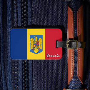Rumänien Gepäckmarken, patriotische rumänische Fla Gepäckanhänger