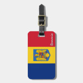 Rumänien Gepäckmarken, patriotische rumänische Fla Gepäckanhänger (Vorderseite vertikal)