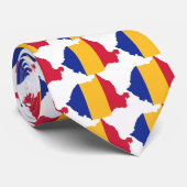 Rumänien-Kartenflagge Krawatte (Gerollt)