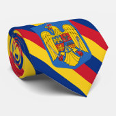 Rumänien - Krawatte, Mode - Rumänische Flaggenfirm Krawatte (Gerollt)
