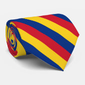 Rumänien - Krawatte, Mode - Rumänische Flaggenfirm Krawatte (Gerollt)