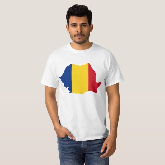 Rumänien-Landesflaggeentwurf T-Shirt (Vorne ganz)