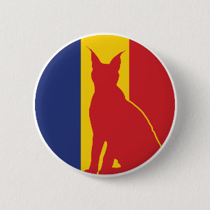Rumänien Lynx Nationale rumänische Tierflagge Button