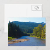 Rumänien, Moldau, Fluss unter den Kiefernwäldern Postkarte (Vorne/Hinten)