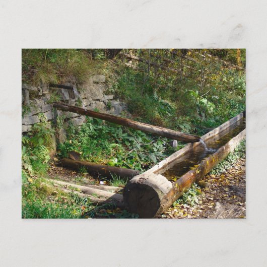 Rumänien, Moldau, Holzwassertrasse Postkarte (Vorderseite)