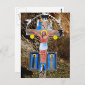 Rumänien, Moldau, Wayside-Kalbweidenschrein Postkarte (Vorne/Hinten)