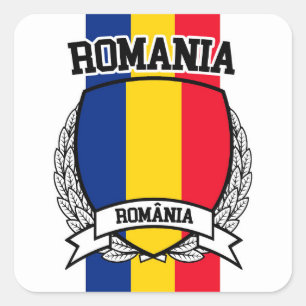 Rumänien Quadratischer Aufkleber