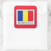 Rumänien Quadratischer Aufkleber (Tasche)