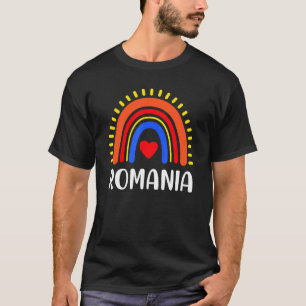 Rumänien - Rainbow-Herz für Frauen T-Shirt