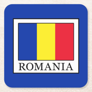 Rumänien Rechteckiger Pappuntersetzer
