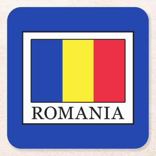 Rumänien Rechteckiger Pappuntersetzer (Vorderseite)