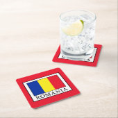 Rumänien Rechteckiger Pappuntersetzer (Vor Ort)