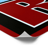RUMÄNIEN RED POSTER (Ecke)