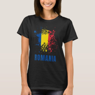 Rumänien Retro Vintage Wasserfarben Sport Rumänisc T-Shirt