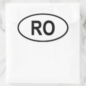 Rumänien "RO" Ovaler Aufkleber (Tasche)