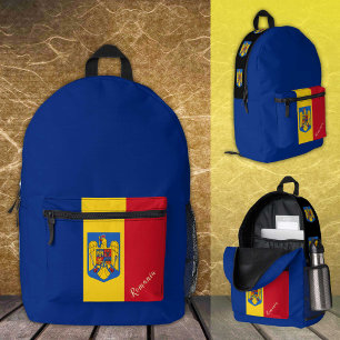 Rumänien, Rucksack, rumänische Flagge / patriotisc Bedruckter Rucksack