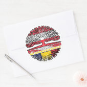 rumänien rumän Österreichisch Österreich Baum Runder Aufkleber (Umschlag)