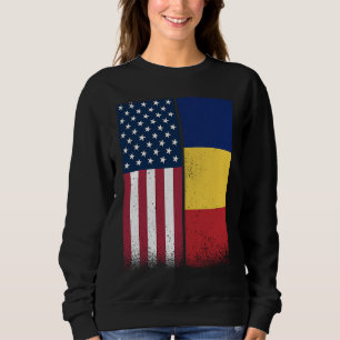 Rumänien  Rumänische Amerikanische Flaggen Stolz U Sweatshirt