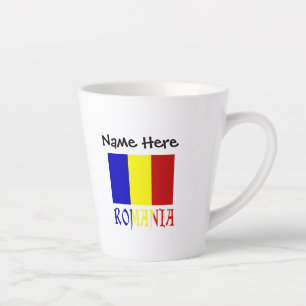 Rumänien Rumänische Flagge Schwarz Personalisierun Milchtasse
