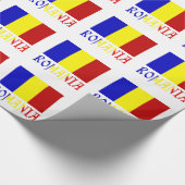 Rumänien - Rumänisches Flaggengeschenk Geschenkpapier (Ecke)