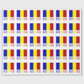 Rumänien - Rumänisches Flaggengeschenk Geschenkpapier (Flach)