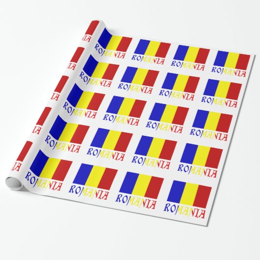 Rumänien - Rumänisches Flaggengeschenk Geschenkpapier (Ungerollt)