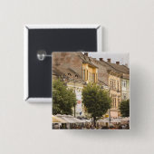 Rumänien, Sibiu. Neustadt. RF) Button (Vorne & Hinten)