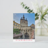 Rumänien Sighisoara Uhrenturm - Ansichtskarte Postkarte (Stehend Vorderseite)