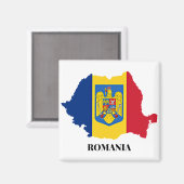 Rumänien - Silhouette, gekennzeichnet Magnet (Vorderseite/Rückseite)