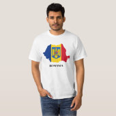Rumänien-Silhouette T-Shirt (Vorne ganz)