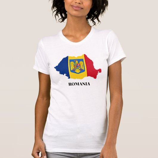 Rumänien-Silhouette T-Shirt (Vorderseite)