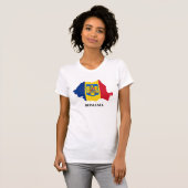 Rumänien-Silhouette T-Shirt (Vorne ganz)