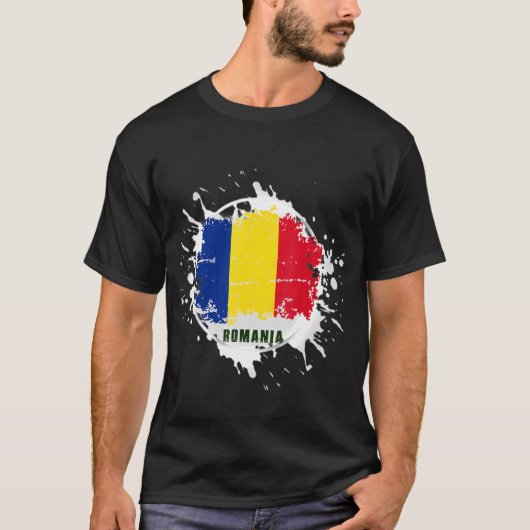 Rumänien Splash T-Shirt (Vorderseite)